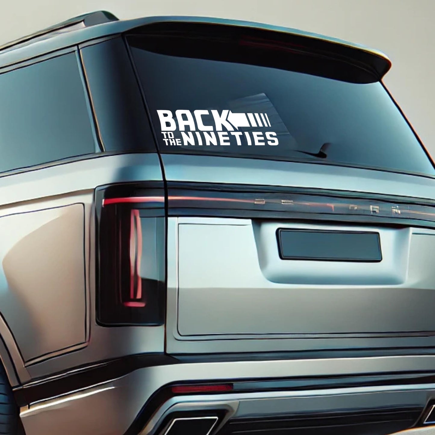 Back to The Nineties Vinyl Decal – 90s Retro Sticker for Car Windows, Laptops, and More – 9 x 3.5 Inch Black Throwback Design