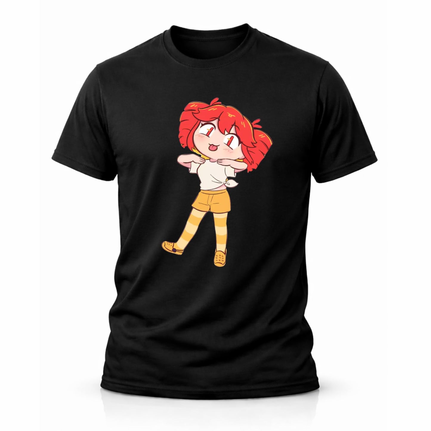 Kasane Teto T Shirt White Or Black Tee, Cute Chibi Anime Character Graphic Tee for Men
