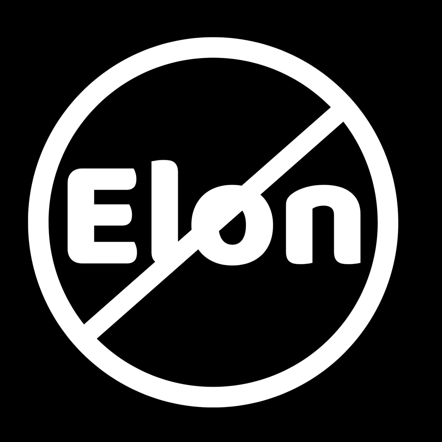 No Elon Vinyl Decal | Funny Anti Tesla Driver Sticker | 4-Inch White Car Window Decal | Waterproof & Fade Resistant Vinyl Bumper Sticker