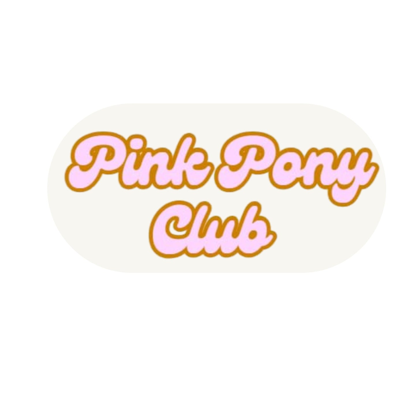 Pink Pony Club Vinyl Sticker, Hot Pink Logo Design by RockPaperStikrz