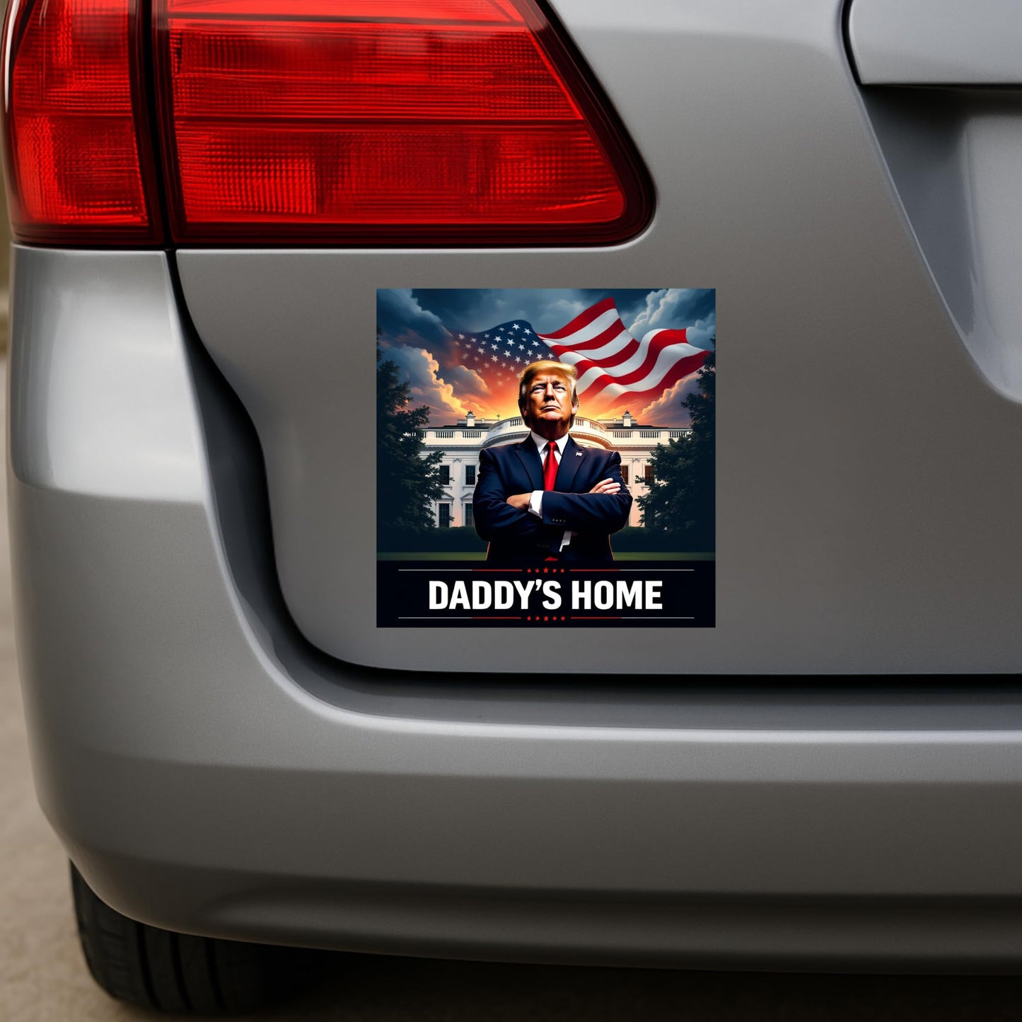 Daddy’S Home Trump Vinyl Sticker – 6 x 4.5 Inch for Cars, Windows, Laptops, Walls & More