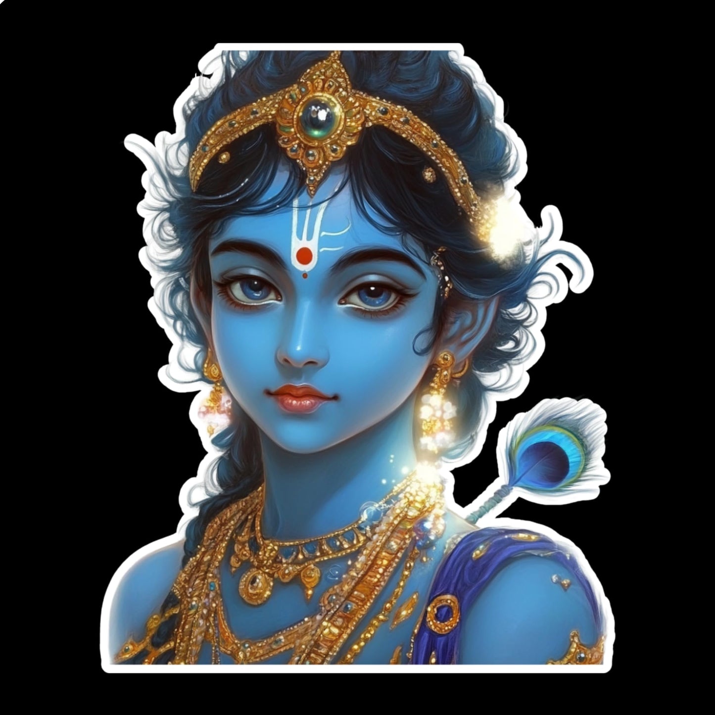 Hindu Deity Vinyl Stickers – 10 Pack – Krishna, Shiva, Ganesha, Durga – Glossy Vinyl – 2in / 3in / 5in