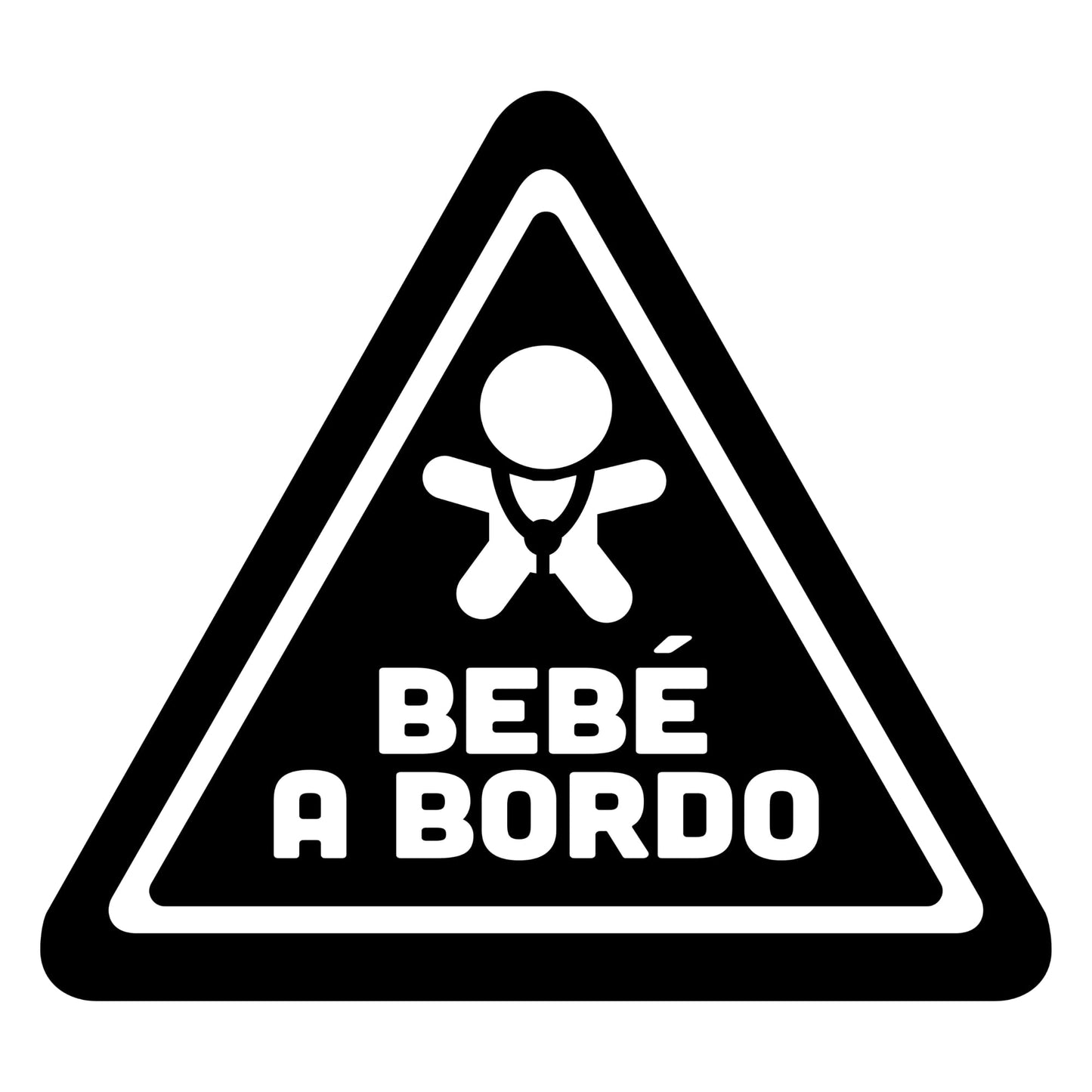 Bebé a Bordo Car Window Decal, 6 Inch Spanish Baby on Board Vinyl Sticker, Weather Resistant Safety