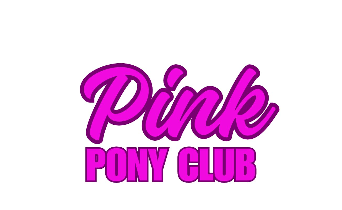 Pink Pony Club Vinyl Sticker, Hot Pink Logo Design by RockPaperStikrz