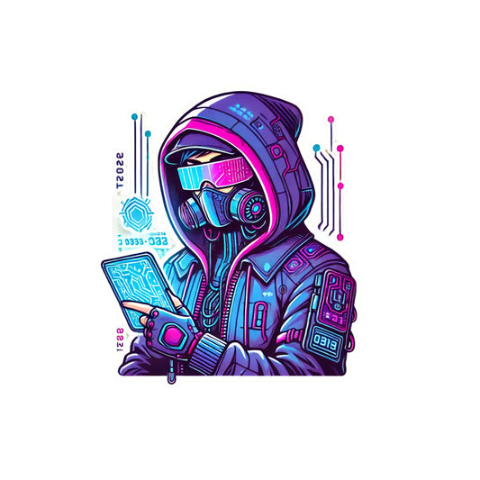 Samurai Warrior – High-Tech Katana Fighter Sticker by RockPaperStikrz
