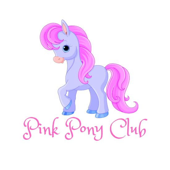 Pink Pony Club Vinyl Sticker, Hot Pink Logo Design by RockPaperStikrz