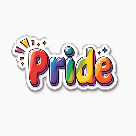 Rainbow Pride Vinyl Sticker, Weather-Resistant, Decorative LGBTQ+ Design