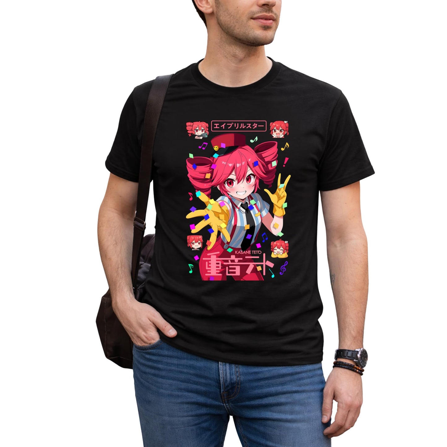 Anime Music Graphic Black T-Shirt Unisex Adults and Youth Sizes S–XXL