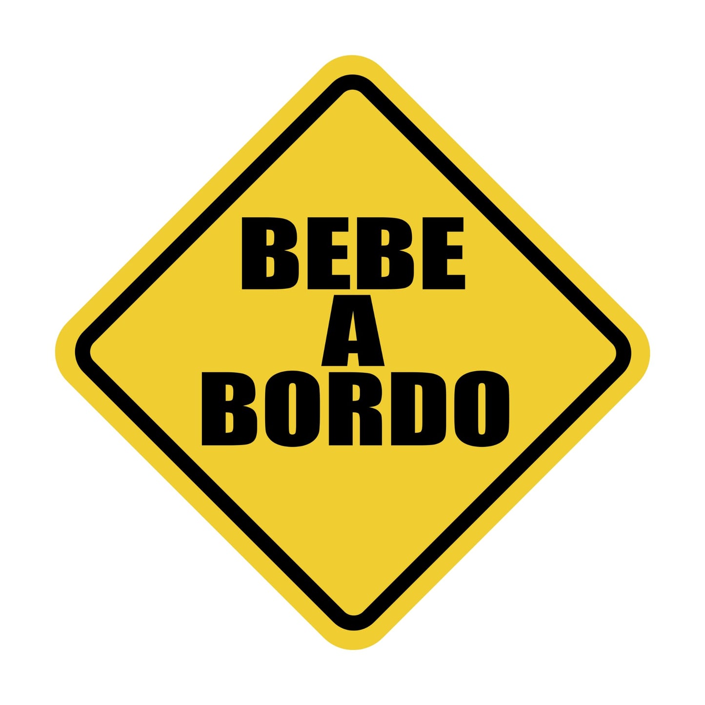 Bebé a Bordo Car Window Decal, 6 Inch Spanish Baby on Board Vinyl Sticker, Weather Resistant Safety