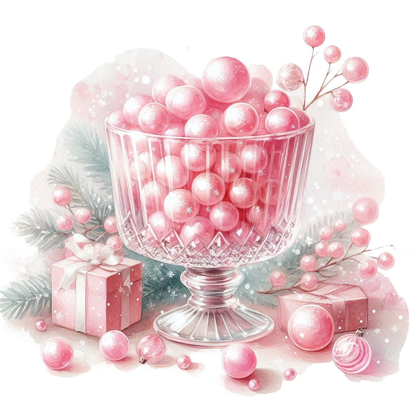 Make It A Pink Christmas – Custom Wall or Window Vinyl Decal, Removable, No Residue, Personalized Holiday Sticker for Home Decor & Gifts