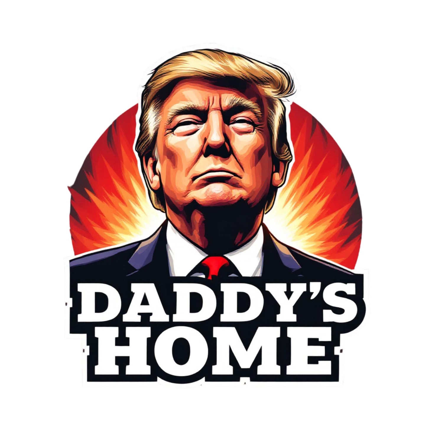 Daddy’S Home Trump Bumper Sticker – Bold 6 x 4.25 Inch Patriotic Vinyl Decal for Cars, Trucks, Coolers, Laptops, Toolboxes