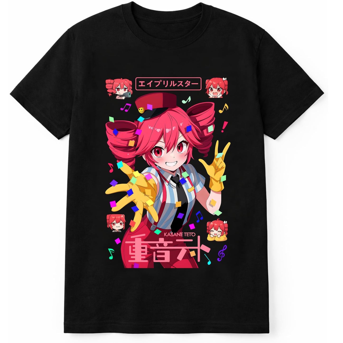 Anime Music Graphic Black T-Shirt Unisex Adults and Youth Sizes S–XXL