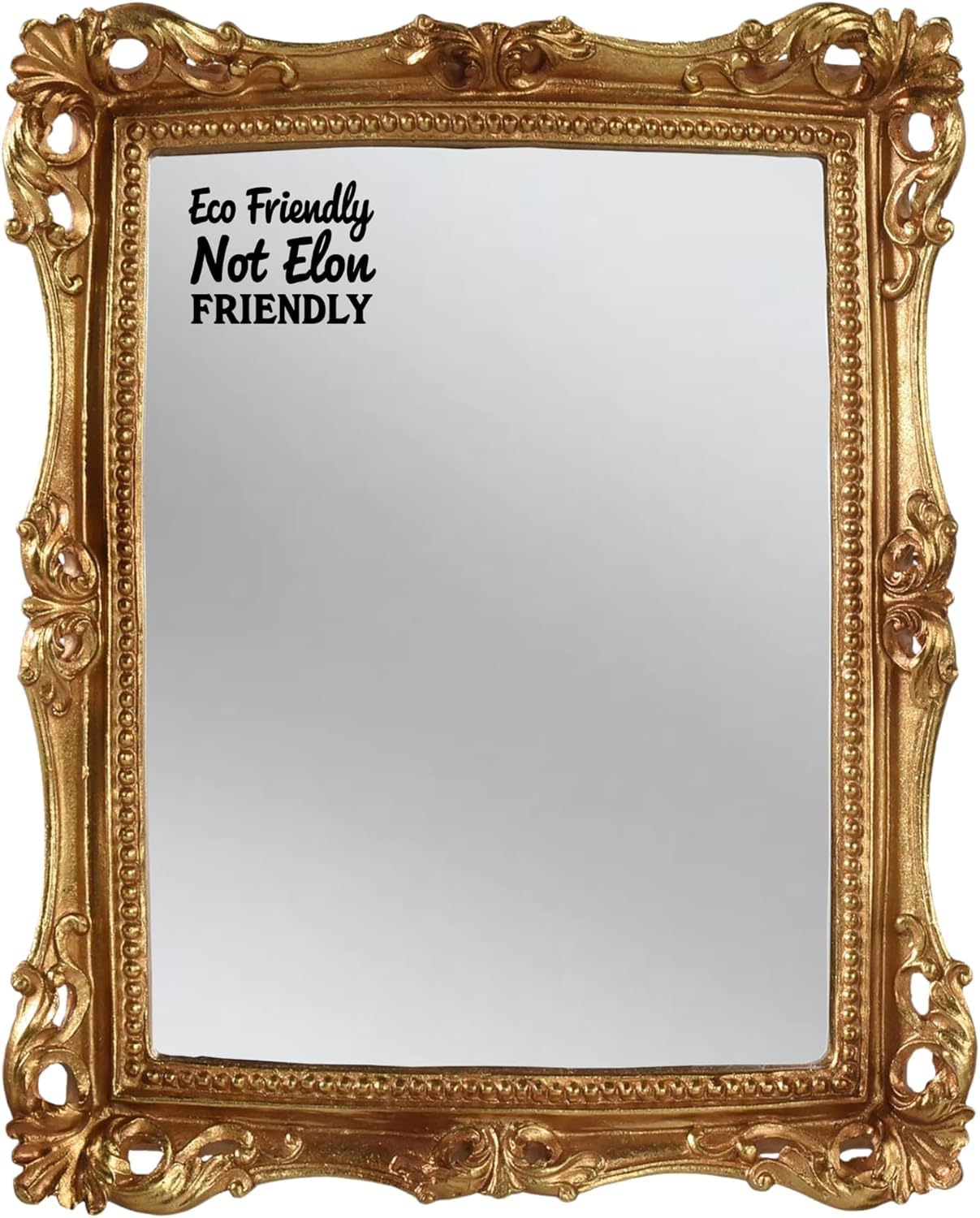 Eco Friendly Not Elon Friendly Vinyl Decal, Black Matte Finish, Anti Elon Car Window Decal Or Bumper Sticker and More! 5.5 x 4.2 inches
