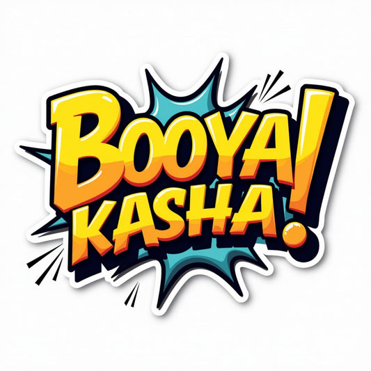 Booyakasha! Sticker – Inspired by Ninja’s Iconic Phrase, Funny Motivational Vinyl Sticker for Laptop, Water Bottle, Notebook, or Gaming Setup