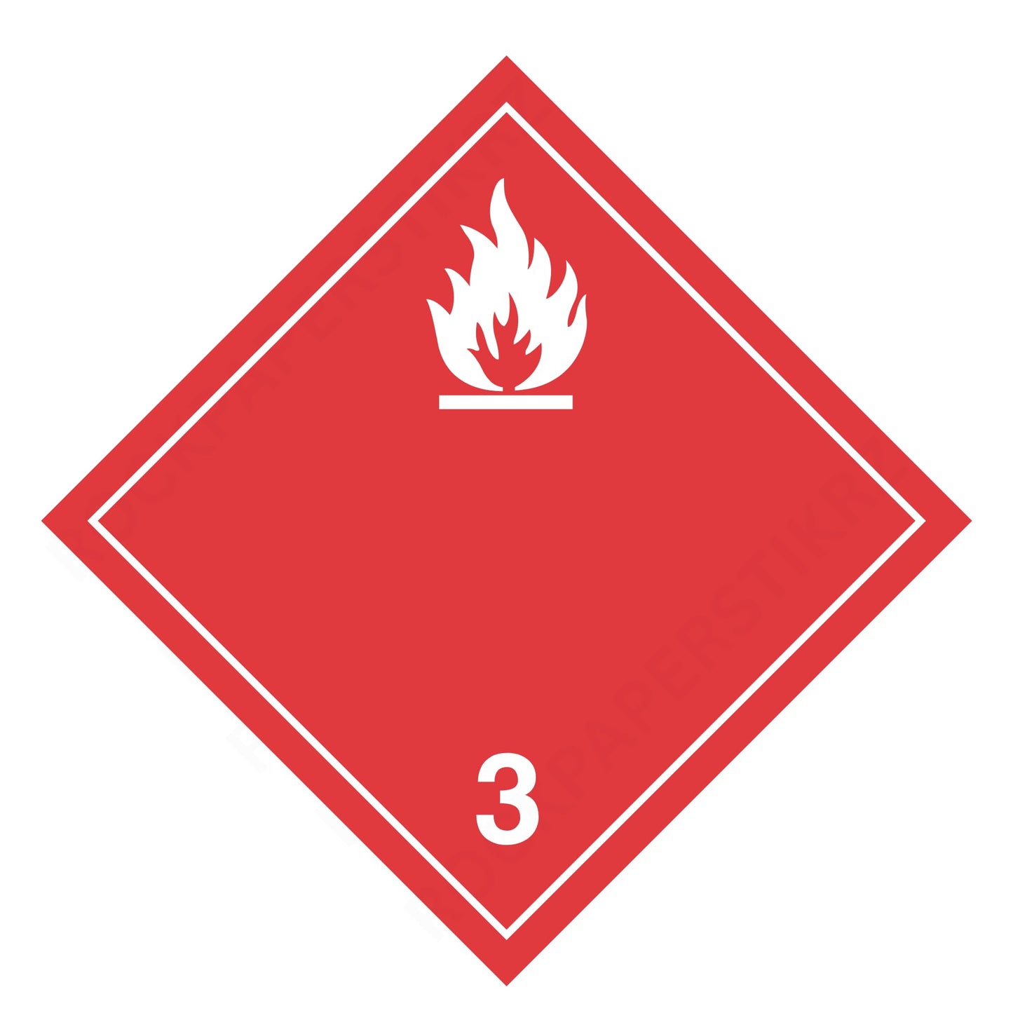 Flammable Liquid Class 3 Placard – 10.75” Hazard Warning Label – Red Diamond Safety Sticker for Transport & Warehouse Use – Industrial Grade Cast Vinyl with UV Overlaminate – RockPaperStikrz