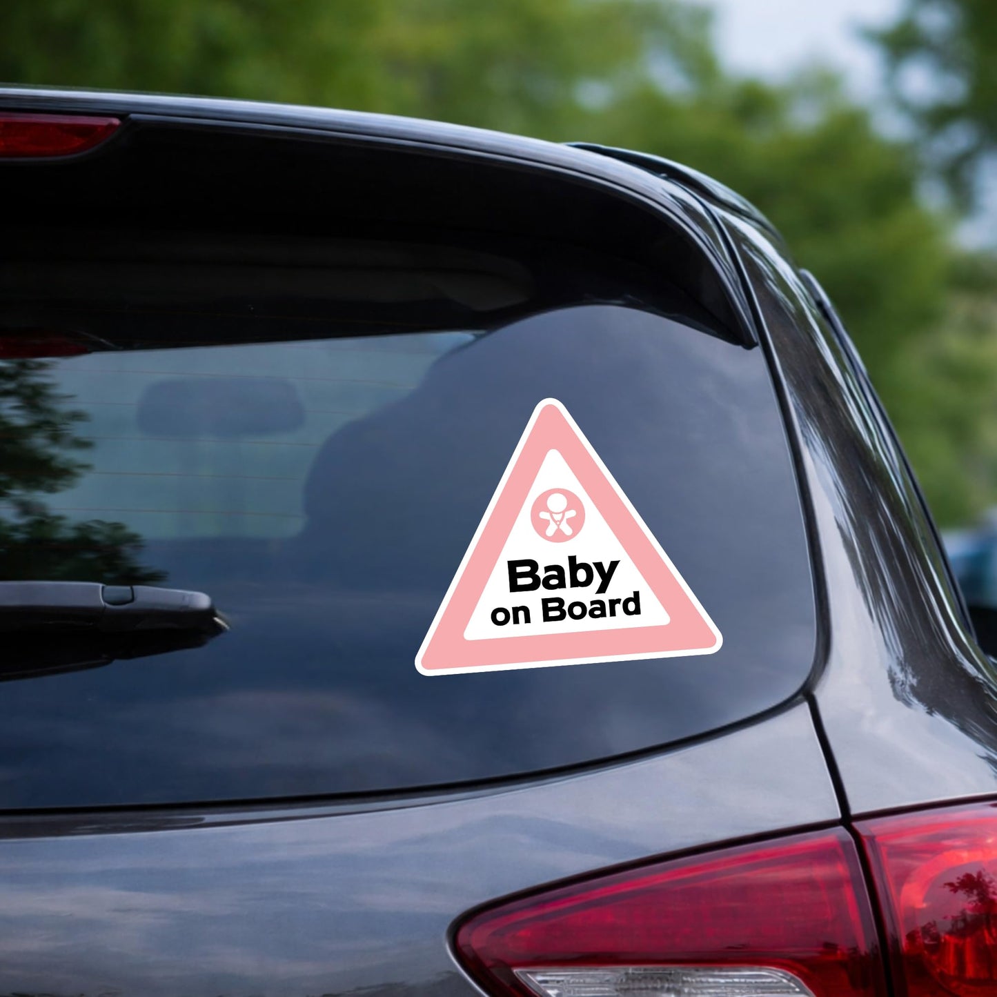 Baby on Board Sticker, 6 Inch Vinyl Decal, High Visibility, Car Window Safety, 6 Pack