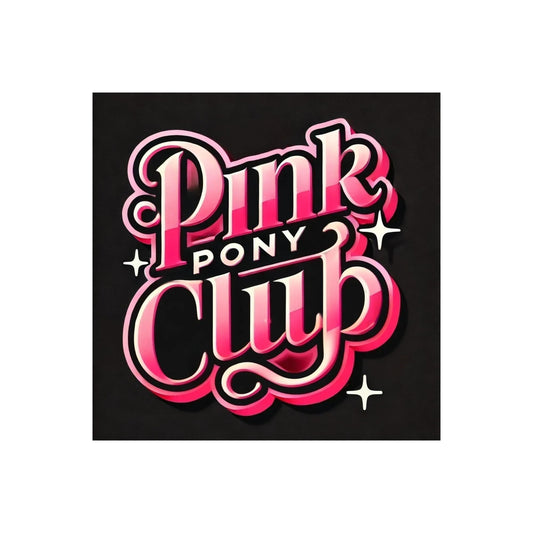 Pink Pony Club Vinyl Sticker, Hot Pink Logo Design by RockPaperStikrz