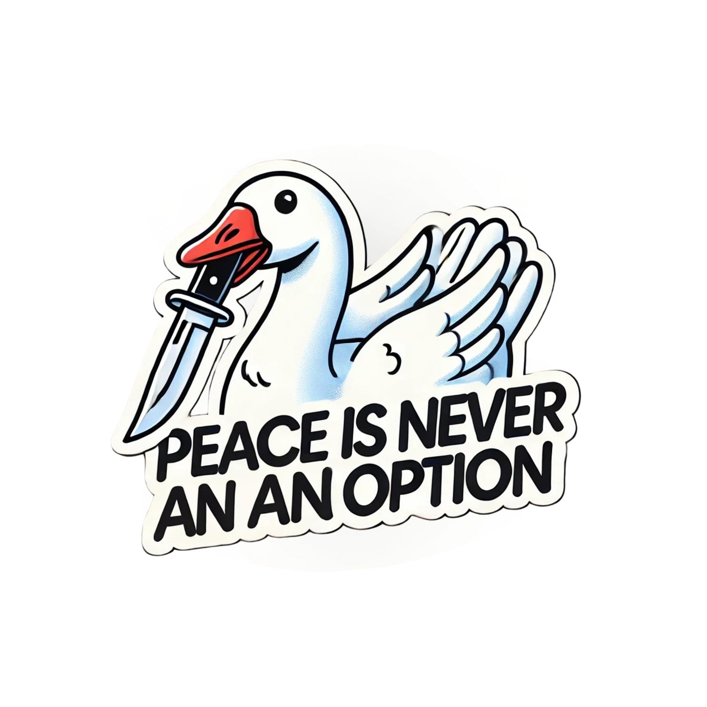 Peace is Never an Option Sticker Vinyl Sticker Decal for Windows, Bumpers, Laptops by RockPaperStikrz