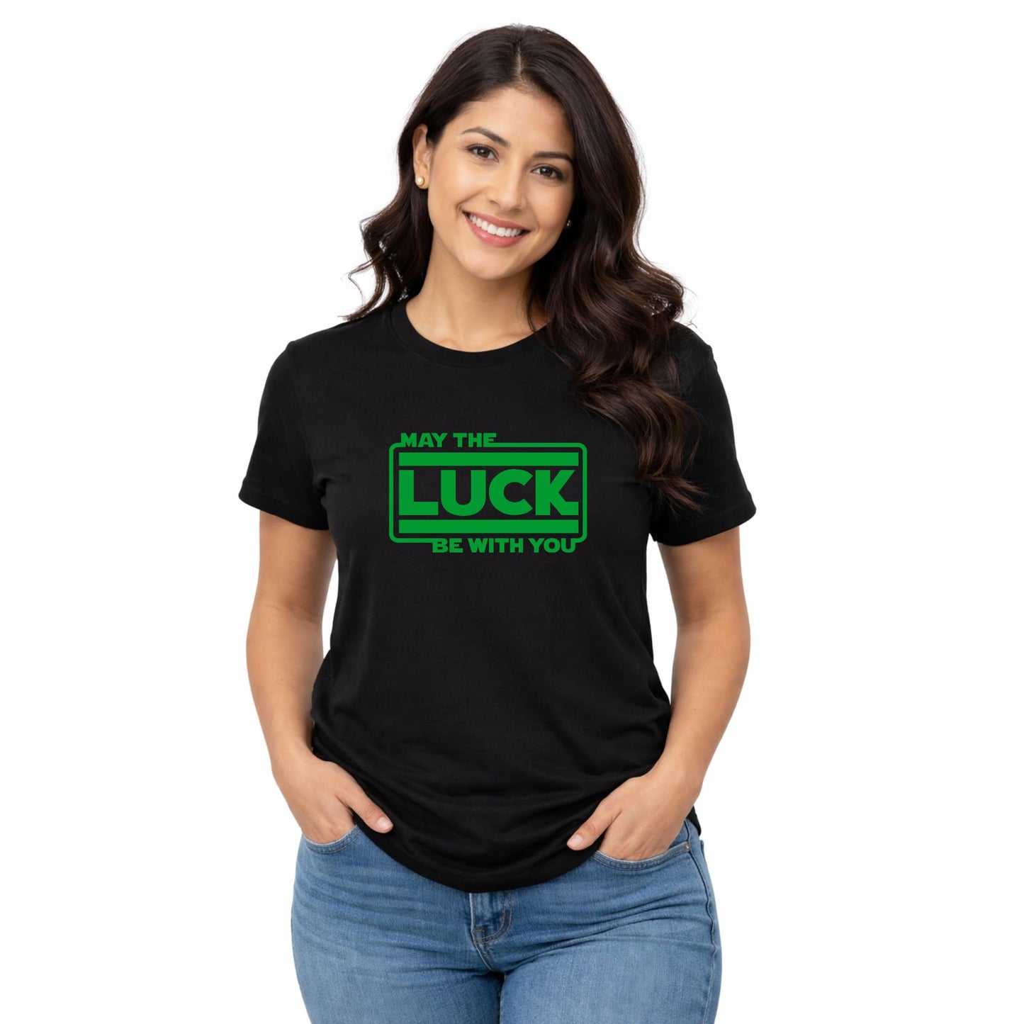 St Patricks Day Shirt Men Women May The Luck Be with You Funny Irish Lucky Holiday Tee Shamrock Party Top