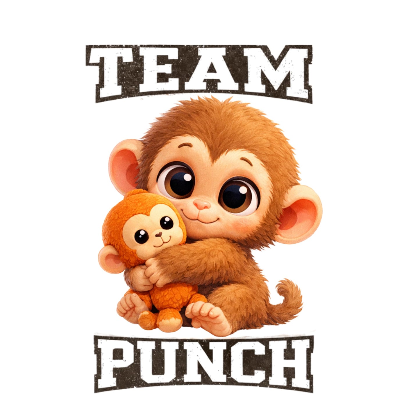 Team Punch The Monkey Sticker 3 Pack Cute Monkey Hug Sticker You are Not Hard to Love Waterproof Vinyl Decal 3 Inch Laptop Water Bottle Phone Car Sticker
