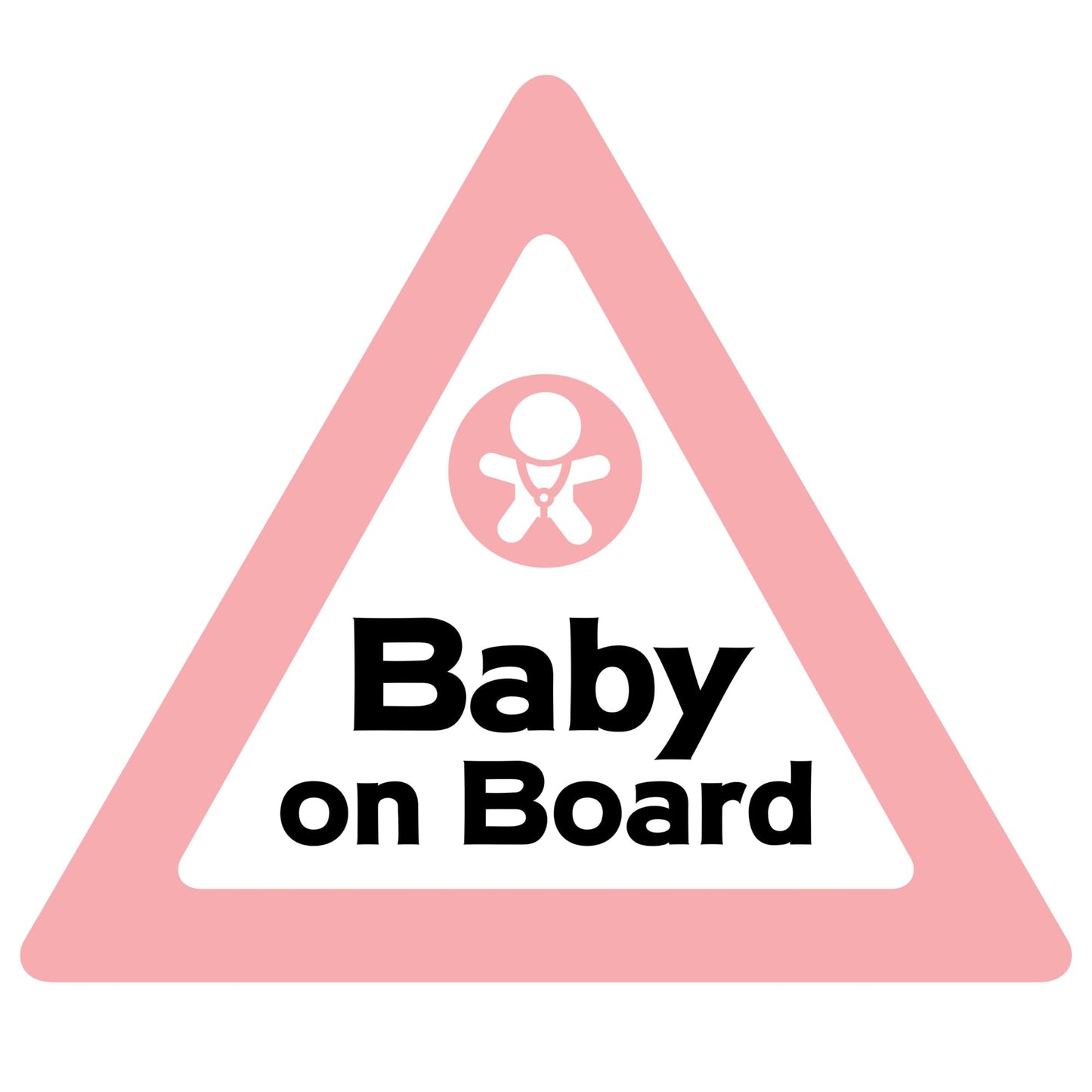 Baby on Board Sticker, 6 Inch Vinyl Decal, High Visibility, Car Window Safety, 6 Pack