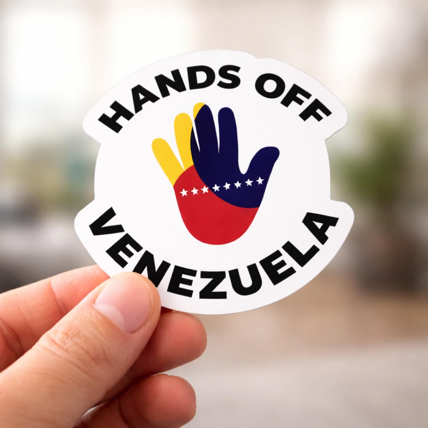 Venezuela Support Stickers 10 Pack, 3 Inch Vinyl Decals, Hands Off Venezuela Freedom Flag Political Stickers