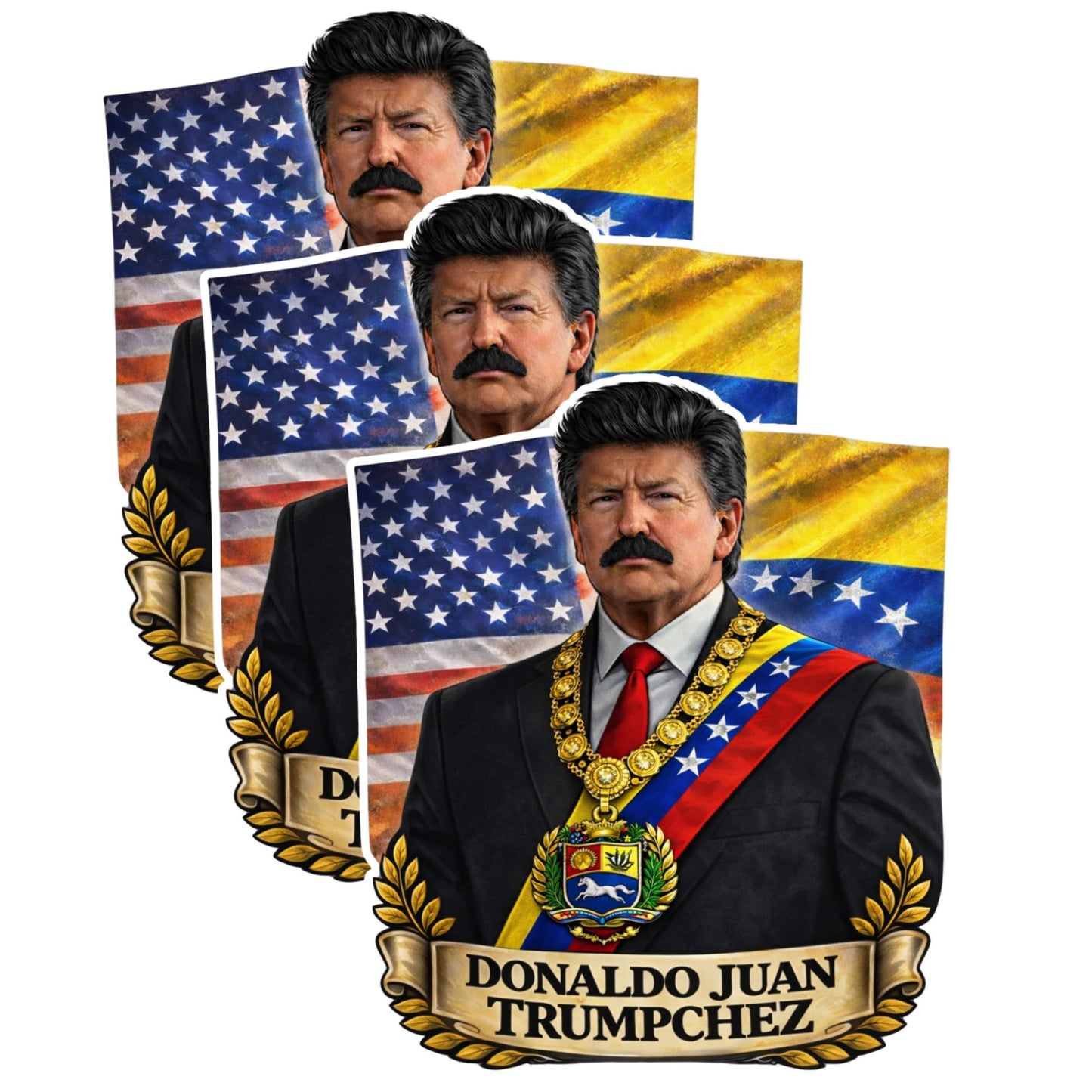 Donaldo Juan Trumpchez Political Parody Sticker, Quality Die Cut Vinyl Decal