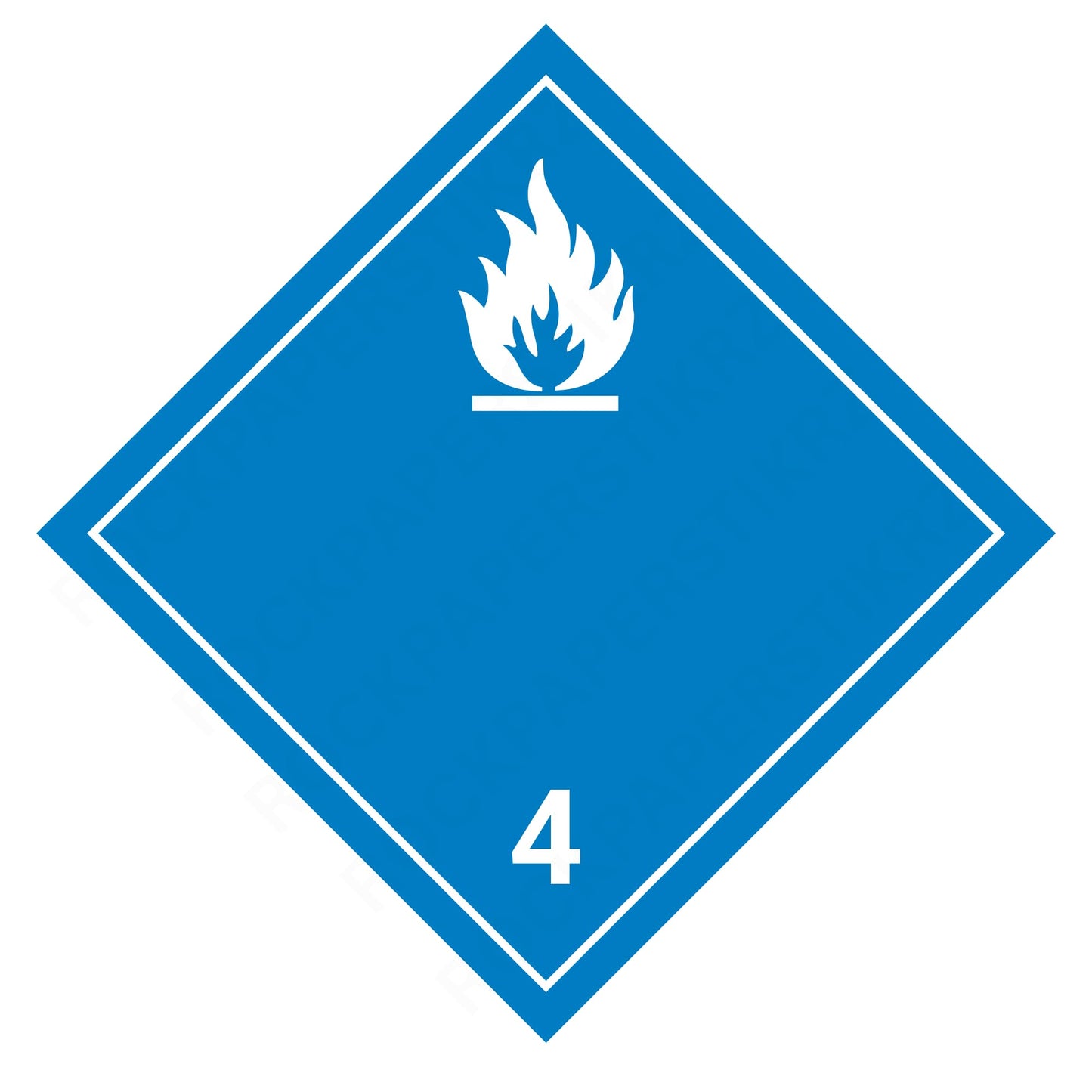 Dangerous When Wet Class 4 Placard – 10.75” Hazard Warning Label – Blue Diamond Safety Sticker for Transport & Warehouse Use – Industrial Grade Cast Vinyl with UV Overlaminate