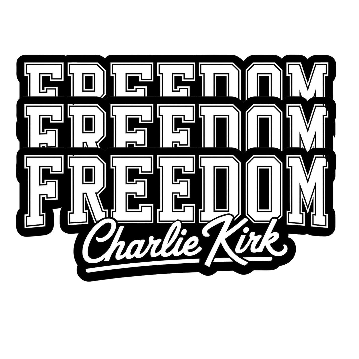 Charlie Kirk Freedom Patriotic Sticker 3-Pack, 3 Inch Vinyl Decals, Durable Premium Grade Design for Laptop,Water Bottle