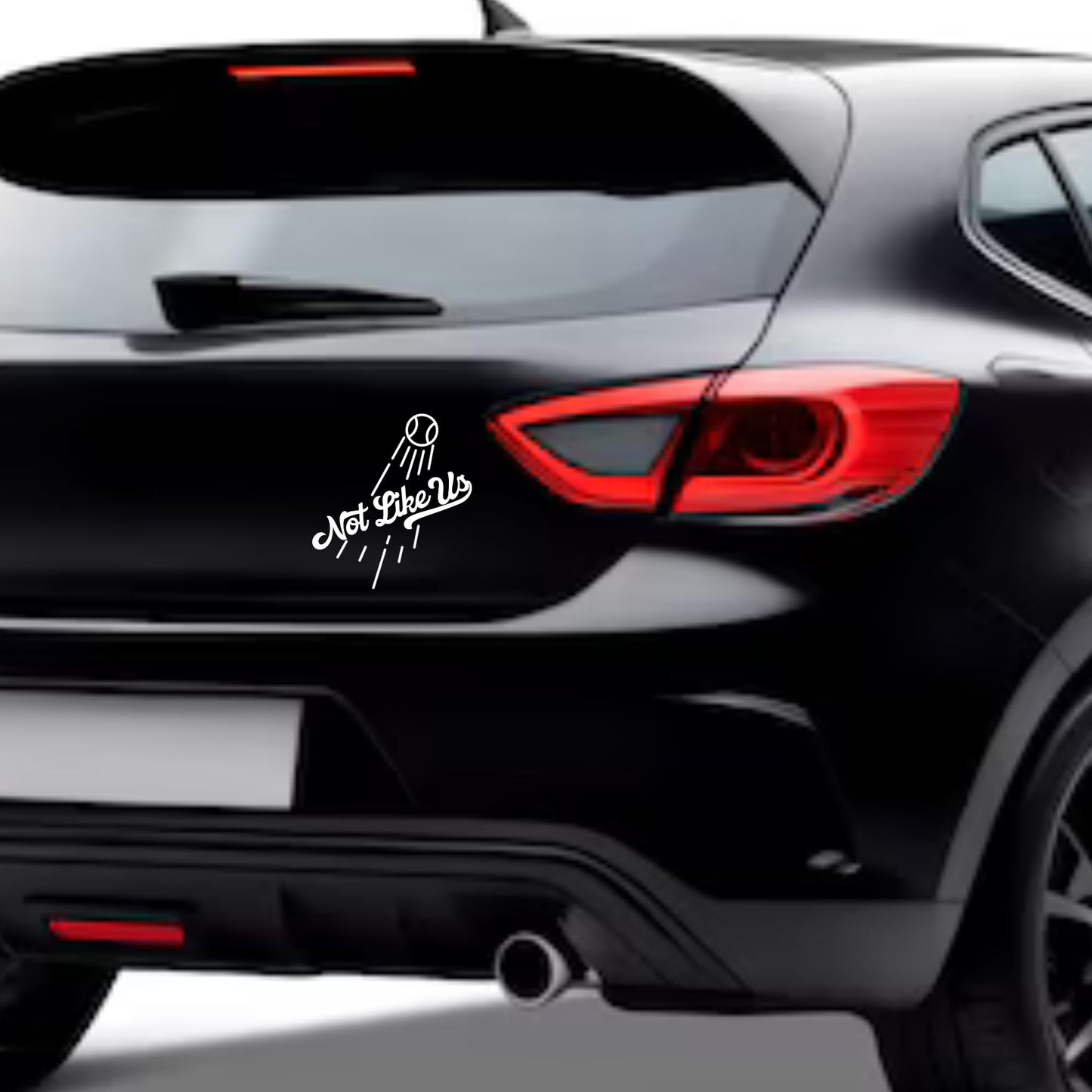 Baseball Fan Dodgers Inspired Not Like Us Vinyl Decal, Car Bumper Sticker, Window and More! Design Matte White or Black