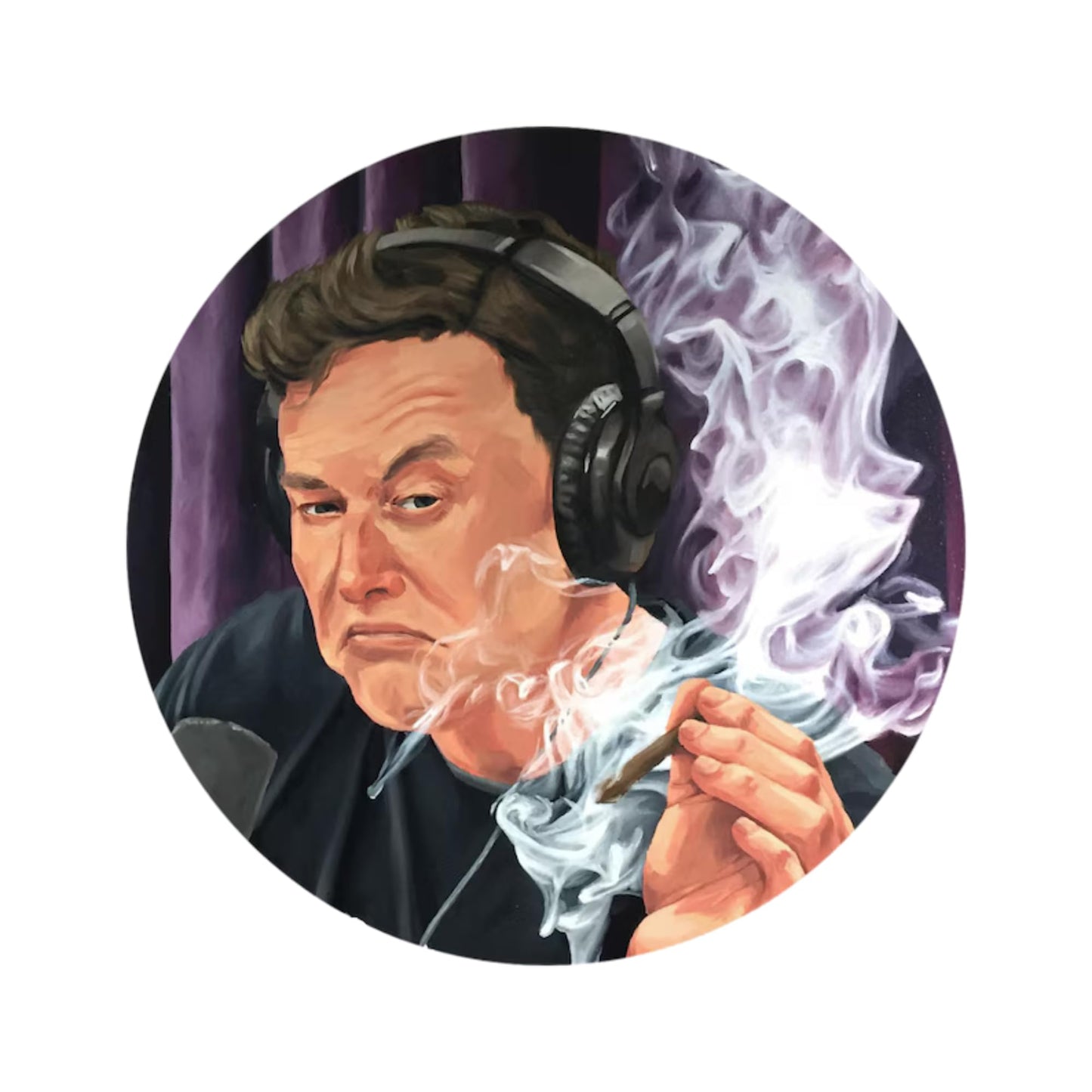 Elon Musk Podcast Moment Vinyl Sticker, Durable Design for Laptops, Water Bottles and More!