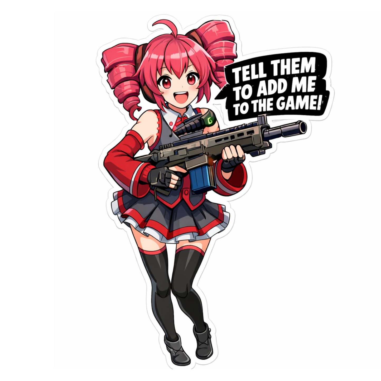 Kasane Teto Anime Sticker Pack 3 Inch Vinyl Die Cut Stickers 3 Pack Gamer Anime Decal Laptop Car Console