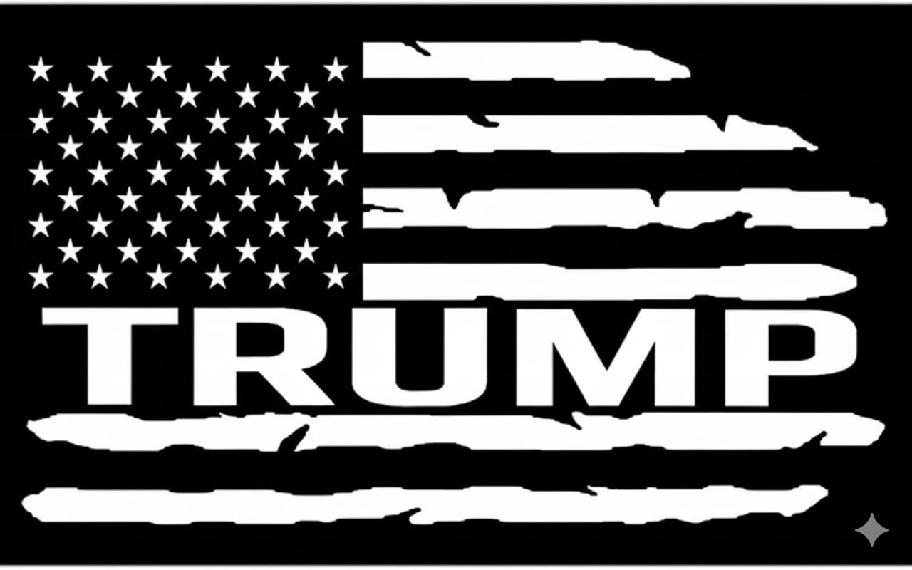 President Donald Trump United States Flag Presidential Election Sticker Car Decal Conservative Republican USA MAGA