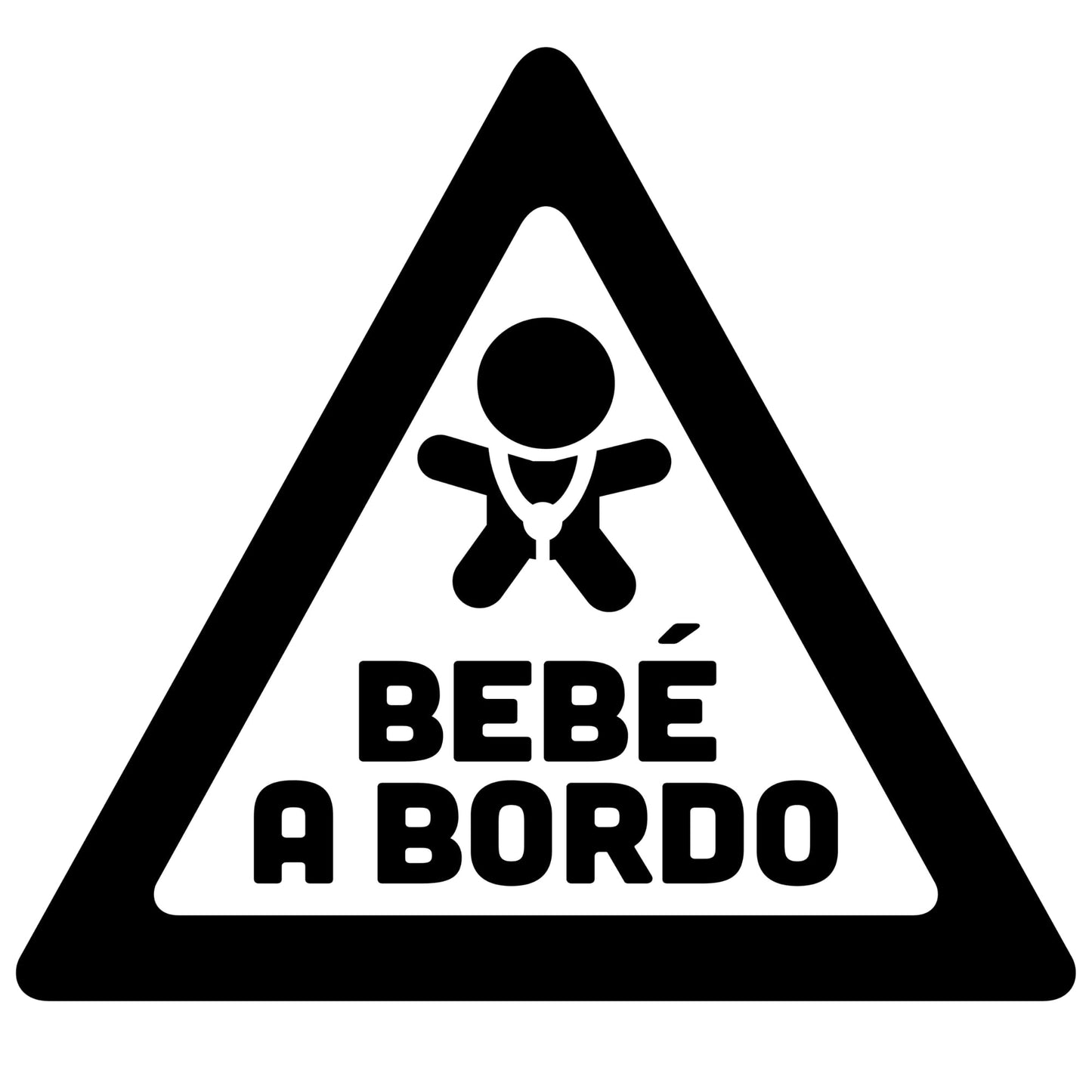 Bebé a Bordo Car Window Decal, 6 Inch Spanish Baby on Board Vinyl Sticker, Weather Resistant Safety