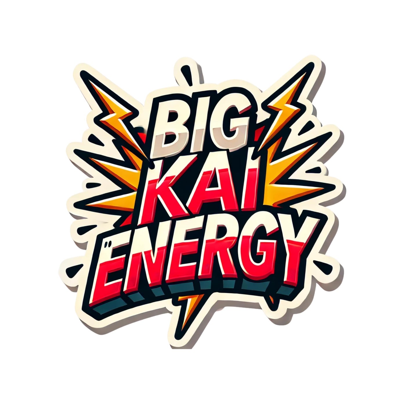 Big Kai Energy Vinyl Sticker, 4 inch Gaming Design, Decorative Decal for Laptops and Water Bottles by RockPaperStikrz