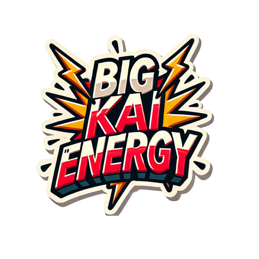 Big Kai Energy Vinyl Sticker, 4 inch Gaming Design, Decorative Decal for Laptops and Water Bottles by RockPaperStikrz