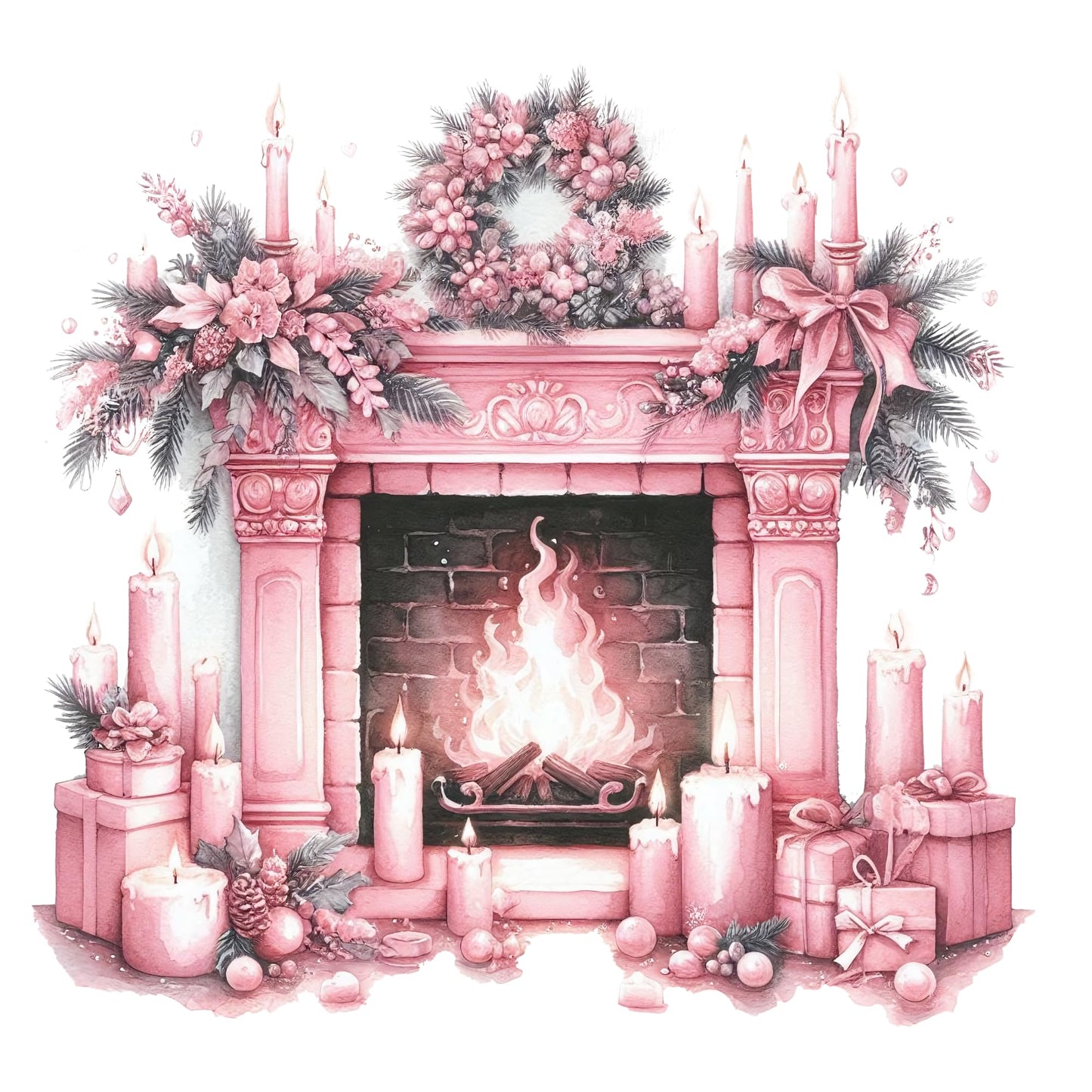 Make It A Pink Christmas – Custom Wall or Window Vinyl Decal, Removable, No Residue, Personalized Holiday Sticker for Home Decor & Gifts