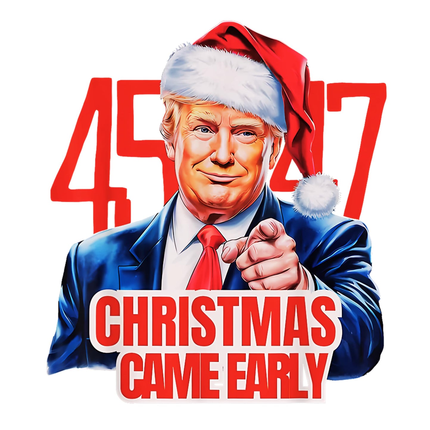 Christmas Political Trump Sticker Pack — 3 Inch Vinyl Decal — Holiday Humor Sticker — Funny Conservative Gift — Waterproof Laptop/Car/Tumbler Stickers — 3 Pack