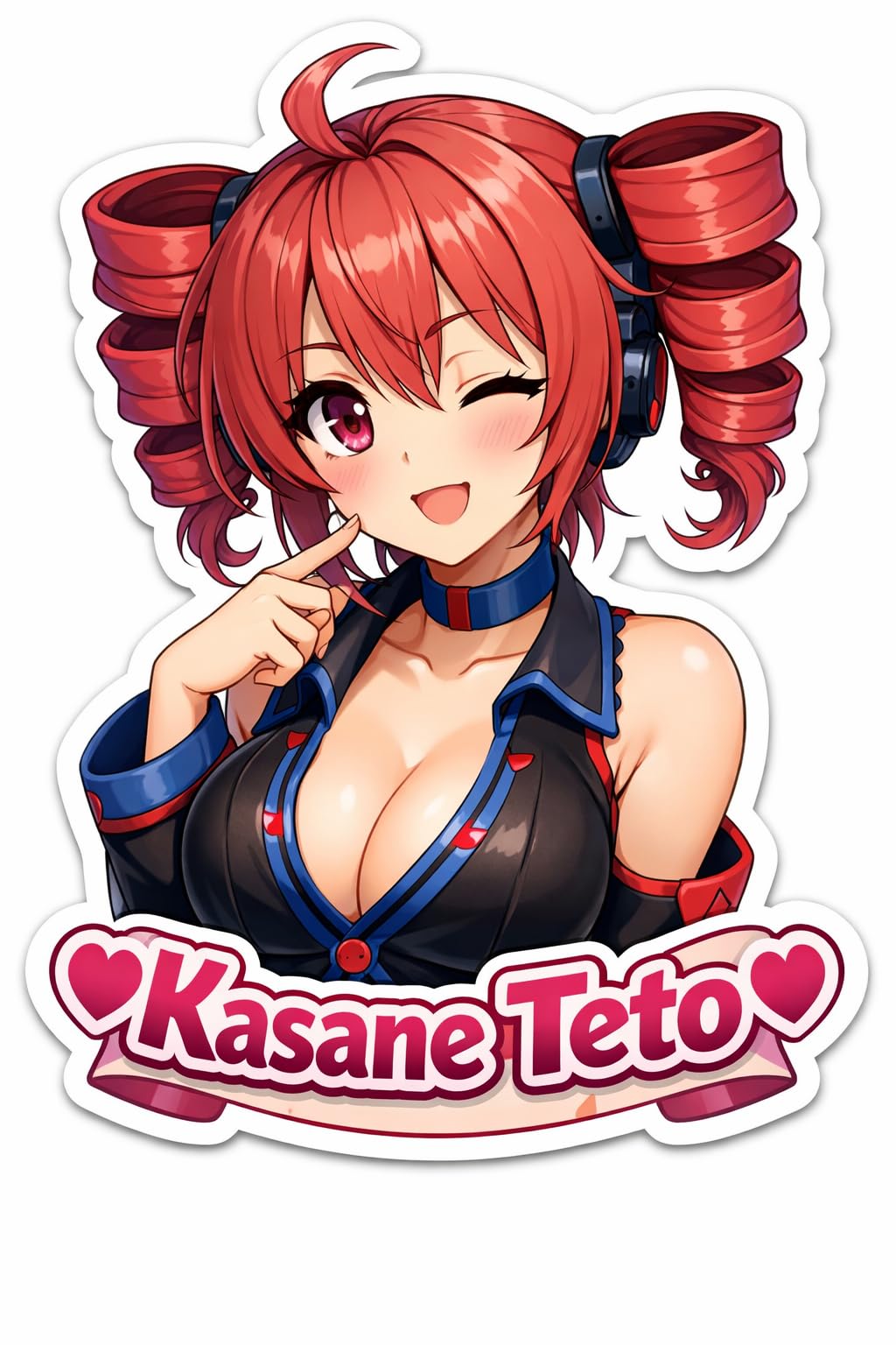 Kasane Teto Sticker Set 3 Inch 3 Pack Anime Character Vinyl Decals Cute Aesthetic Collection