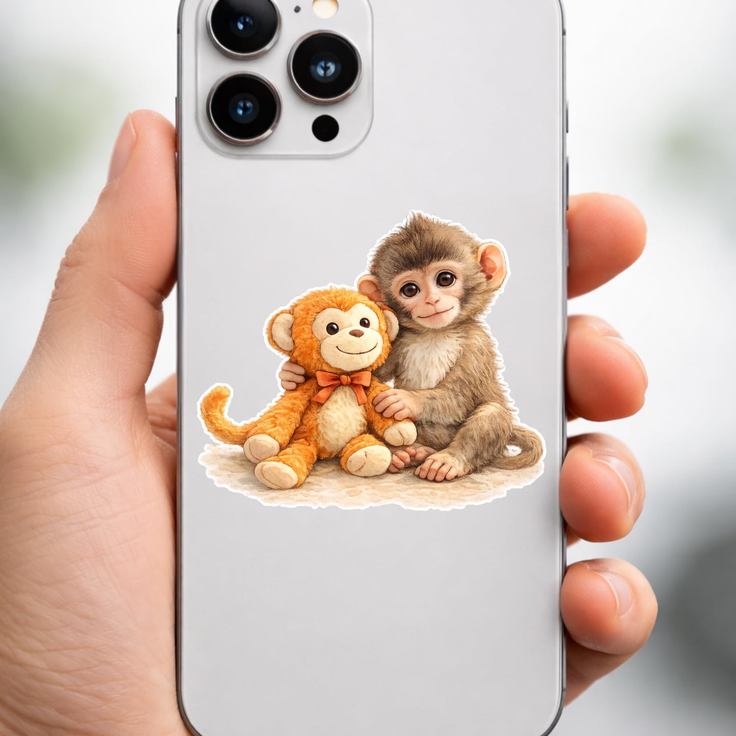 Punch The Monkey Sticker Pack, 10 Piece Funny Viral Meme Stickers, 3 Inch Cute Monkey Vinyl Decals for Laptop Water Bottle Phone Car Tumbler, Waterproof Durable