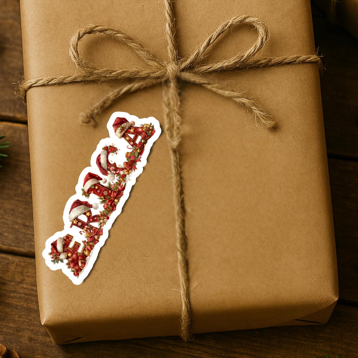 Custom Name Christmas Stickers – Quality Personalized Gift Tag Labels (12 Pack) – Premium Vinyl, UV-Resistant, Perfect for Gifts, Cards, Envelopes, Stockings, Holiday Packaging