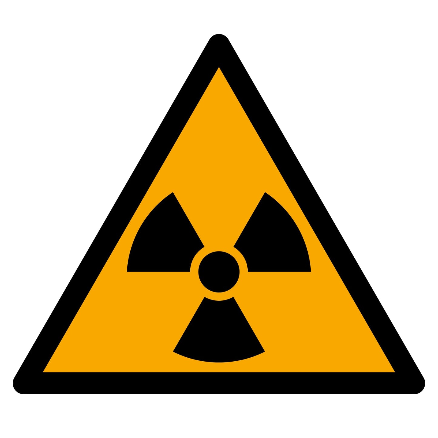 ISO 7010 W003 Radioactive Warning Sign Sticker Cast Vinyl Safety Label Waterproof Indoor Outdoor Use 4 inch 6 inch 10 inch