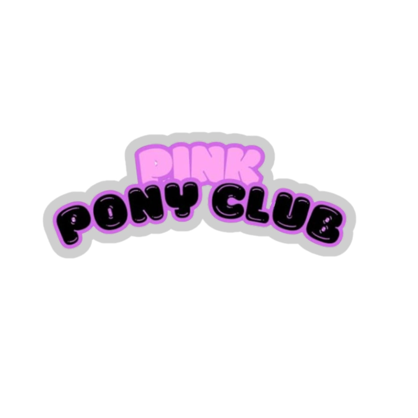 Pink Pony Club Vinyl Sticker, Hot Pink Logo Design by RockPaperStikrz