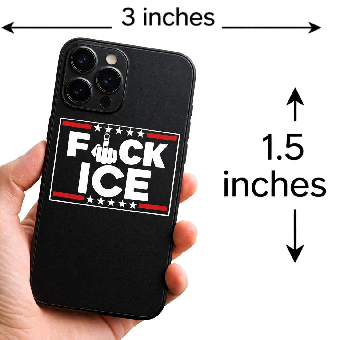 Fuck ICE Vinyl Sticker, Anti ICE Decal, Weatherproof, for Car Bumper, Laptop, Phone, Water Bottle, Matte or Gloss