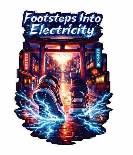 Japan Turning Footsteps Into Electricity Sticker 3 Pack 3 Inch Waterproof Vinyl Decals Tokyo Street Energy Art RockPaperStikrz