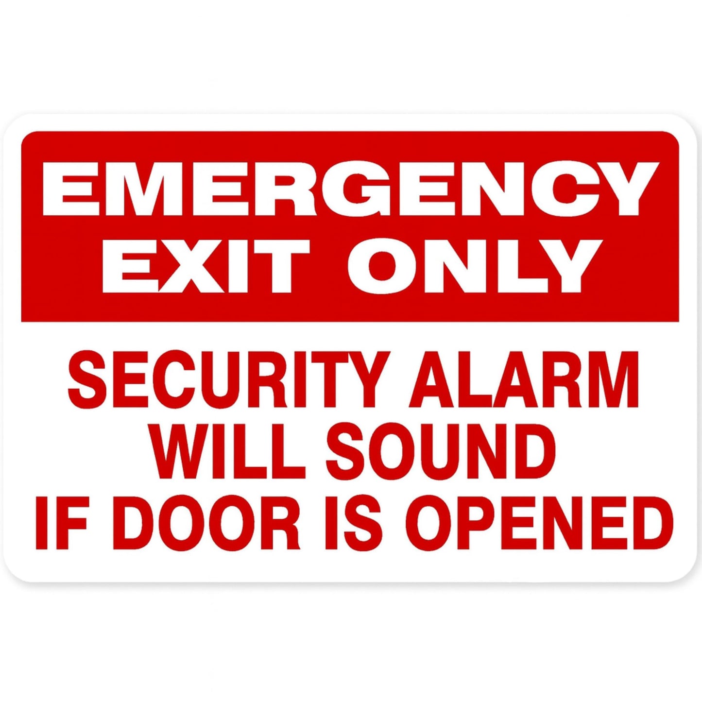 Emergency Exit Only Vinyl Decal – 7″ x 10″ Heavy-Duty Cast Vinyl Sign Sticker | Premium Industrial Grade Material | UV-Protected, Waterproof & Weather-Resistant | Professionally Printed in USA