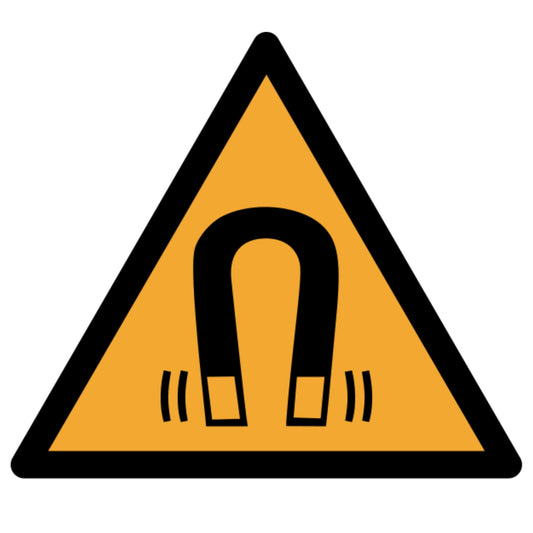 SO 7010 W006 Warning Strong Magnetic Field Sign Cast Vinyl Safety Sticker Weatherproof Industrial Label Indoor Outdoor Use.