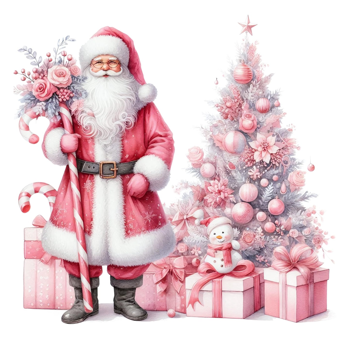 Make It A Pink Christmas – Custom Wall or Window Vinyl Decal, Removable, No Residue, Personalized Holiday Sticker for Home Decor & Gifts