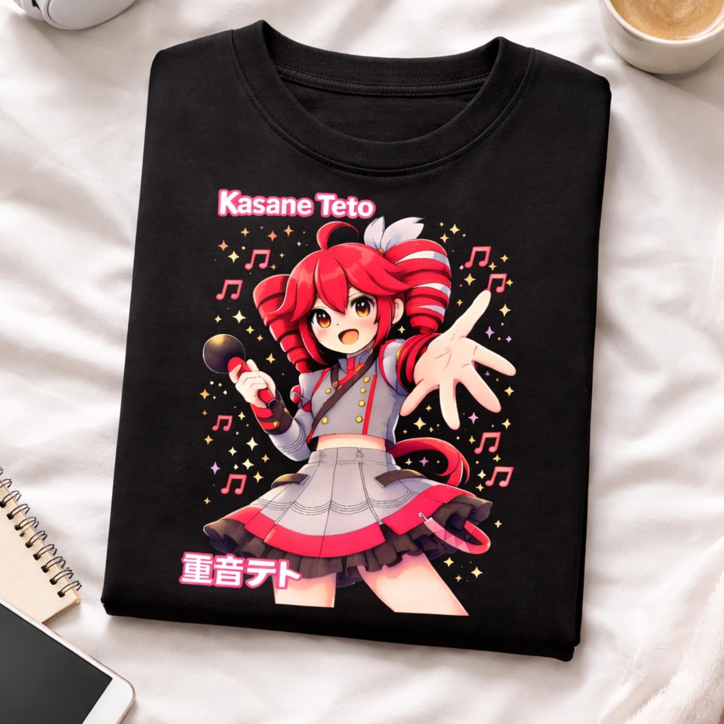 Anime Style Music Graphic Black T-Shirt Unisex Adults and Youth Sizes S–XXL