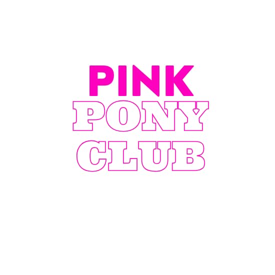 Pink Pony Club Vinyl Sticker, Hot Pink Logo Design by RockPaperStikrz